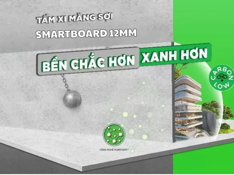 Tấm Smartboard 12 mm 2 tấm cemboard 12mm