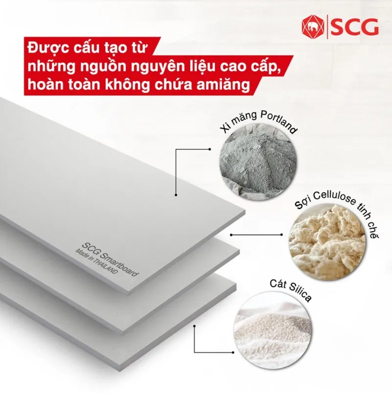 Tấm Xi Măng Cemboard Smartboard 1220mm x 2440mm x 20 mm 1 tấm cemboard 20mm