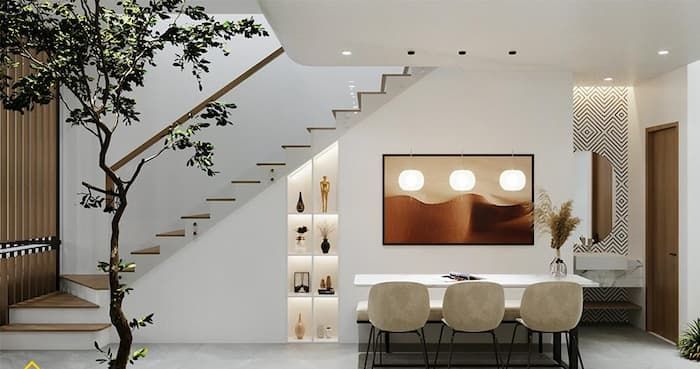 Top 11+ thiết kế cầu thang nhà lệch tầng đẹp mắt đầy tinh tế và sáng tạo 3 cau thang nha lech tang dep 1