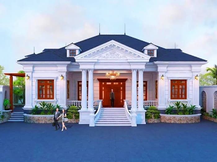 Top 21+ mẫu nhà cấp 4 kiểu Pháp sang trọng, đẹp hút hồn 10 nha cap 4 kieu phap 12