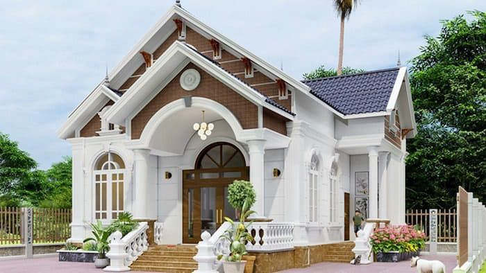 Top 21+ mẫu nhà cấp 4 kiểu Pháp sang trọng, đẹp hút hồn 3 nha cap 4 kieu phap 5