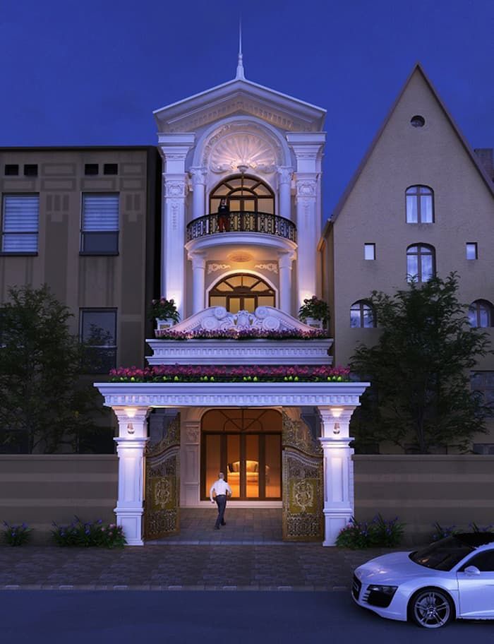 Top 10+ mẫu phào chỉ mặt tiền nhà ống giúp nâng tầm kiến trúc nhà của bạn 5 phao chi mat tien nha ong 3