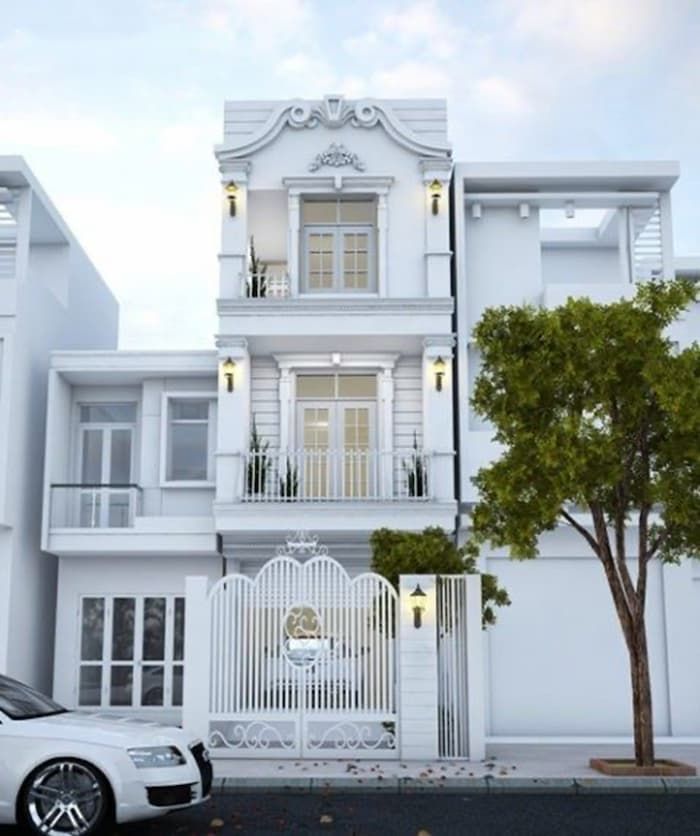 Top 10+ mẫu phào chỉ mặt tiền nhà ống giúp nâng tầm kiến trúc nhà của bạn 2 phao chi mat tien nha ong 9