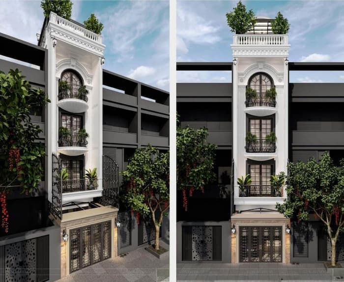 Sự đa dạng và ứng dụng trong thiết kế của các loại kiến trúc nhà mặt tiền 8m 4 thiet ke nha mat tien 8m sau 10m 2