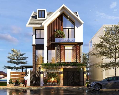 Sự đa dạng và ứng dụng trong thiết kế của các loại kiến trúc nhà mặt tiền 8m 1 thiet ke nha mat tien 8m sau 10m 4