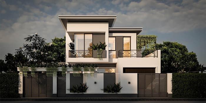 Sự đa dạng và ứng dụng trong thiết kế của các loại kiến trúc nhà mặt tiền 8m 2 thiet ke nha mat tien 8m sau 10m 5