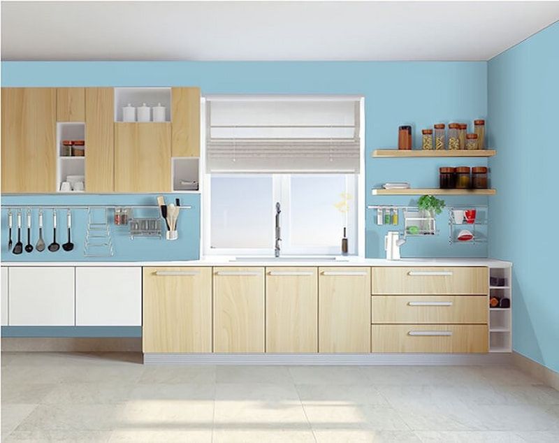 phối màu tường và gạch nền