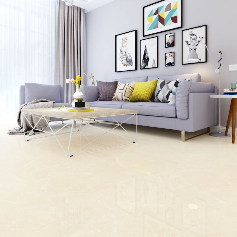 phối màu tường và gạch nền