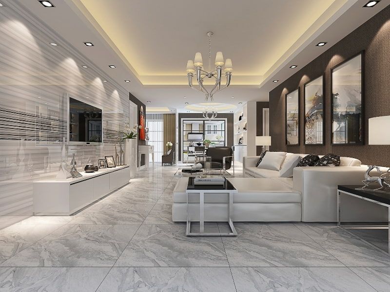 phối màu tường và gạch nền