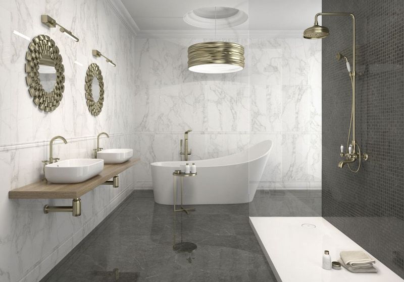 phối màu tường và gạch nền