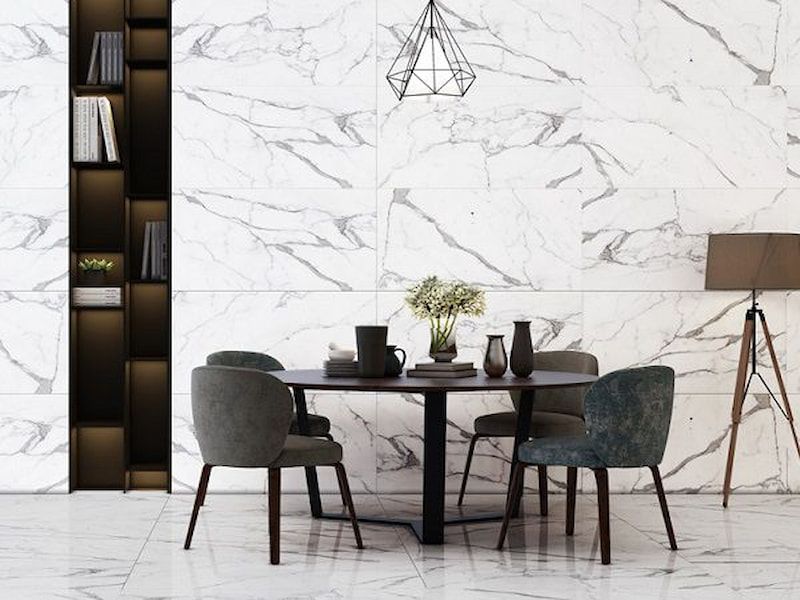 phối màu tường và gạch nền