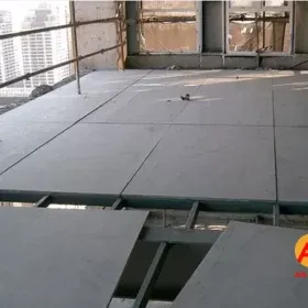 thi công sàn Cemboard ngoài trời