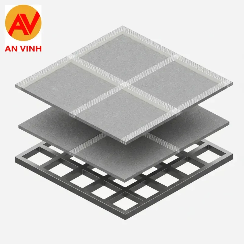 Bóc tách sơ đồ kết cấu sàn Cemboard chuẩn (Từ dưới lên trên)