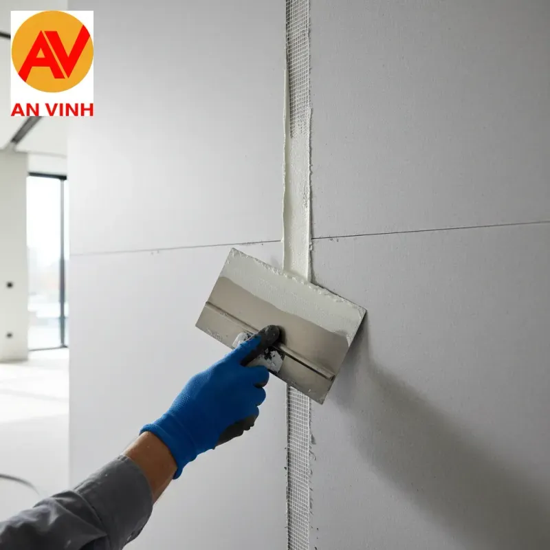 Bước 3: Cách xử lý mối nối cemboard chống nứt